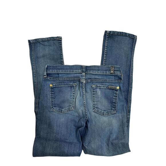 7 For All Mankind Women's The Modern Straight Jeans‎ Blue Medium Washed Size 26 - Picture 5 of 5